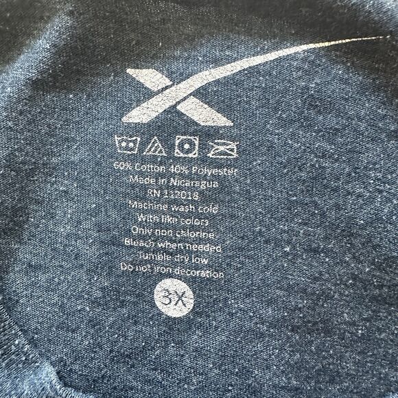 Space X Navy T-Shirt - Men 3X - Picture 6 of 6
